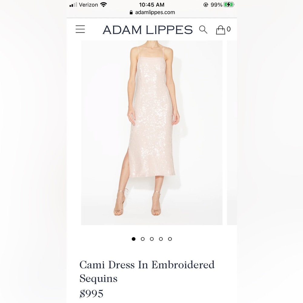 Adam Lippes Cami Dress in Embroidered Sequins